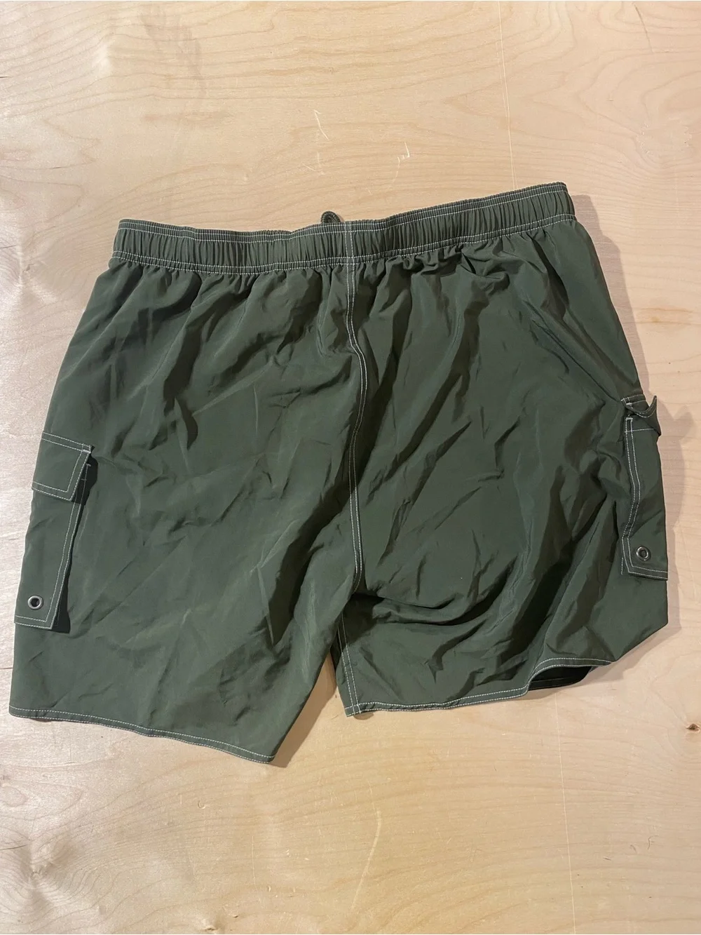 Men's Olive Green Cargo Swim Shorts 3XL (BM)
